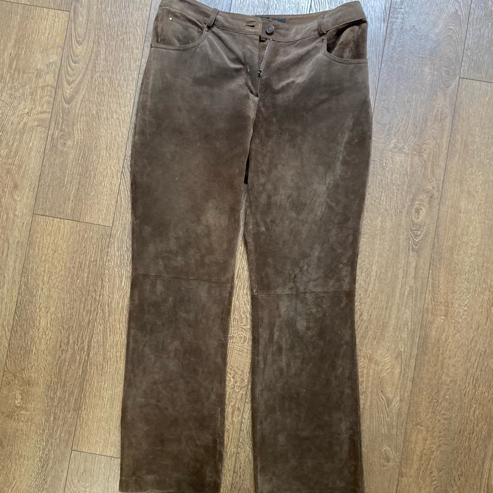 Suede pants (100% leather shell) polyester lining